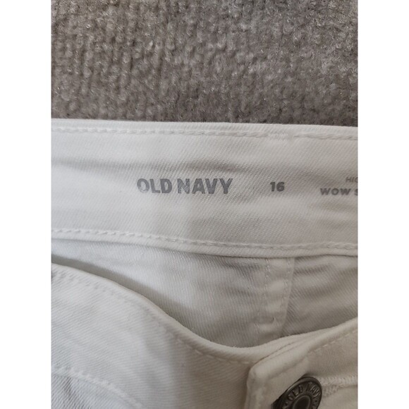 Old Navy WOW Straight Ankle Jeans Womens 16 White High Rise Stretch NEW - Picture 9 of 12